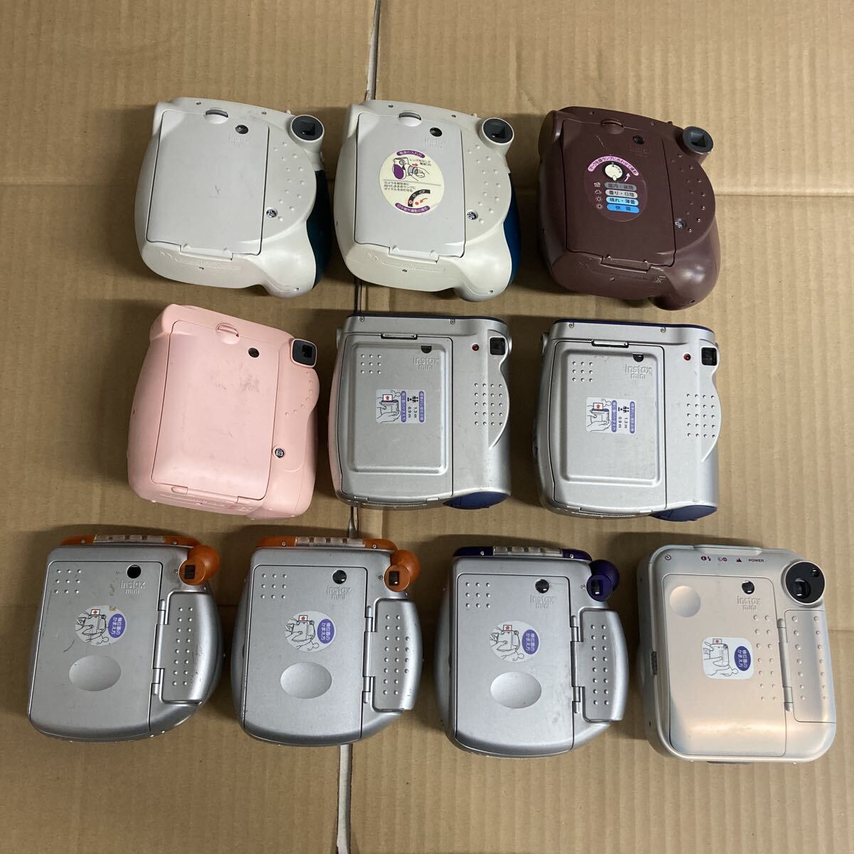 F473 FUJIFILM instax mini 7/7S/8/10/20/30 チェキ 10台まとめて/通電動作未確認 ジャンク品_画像2