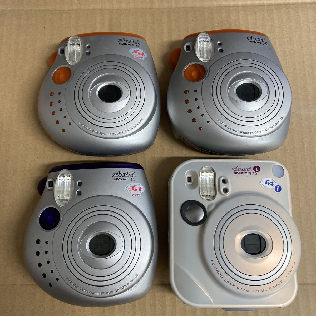 F473 FUJIFILM instax mini 7/7S/8/10/20/30 チェキ 10台まとめて/通電動作未確認 ジャンク品_画像7