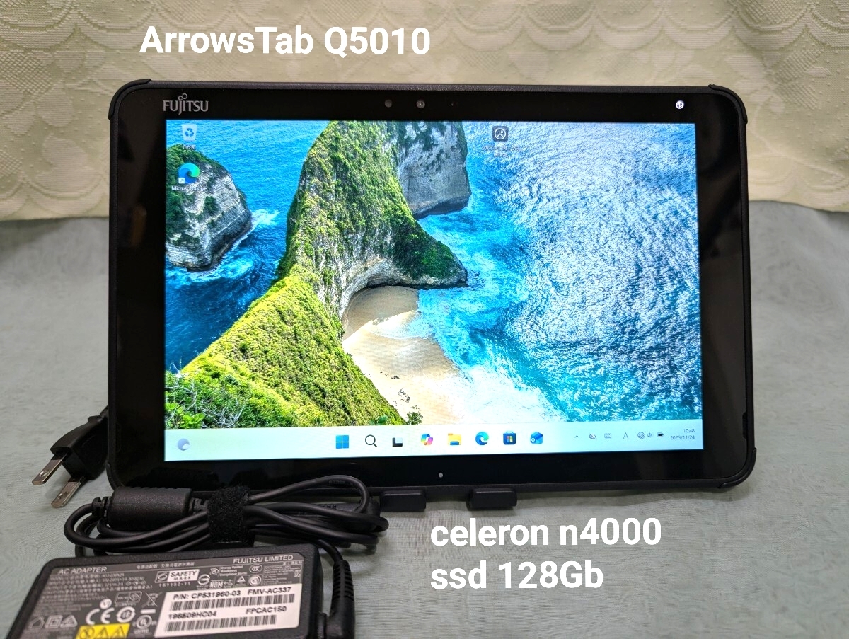 Fujitsu タブレット ARROWS Tab Q5010/DEG Celeron SSD 128GB / Windows11_画像1