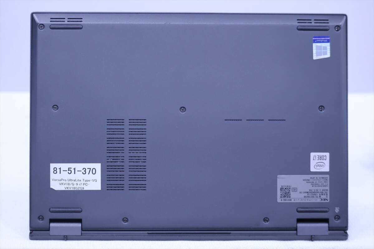 1円~ 2021年薄軽量パワフルモデル 10世代Corei7 VersaPro VG VKV18/G-9 i7-10510U 16G SSD256G 13.3FHD WiFi6 Win11 BBA評価_画像6