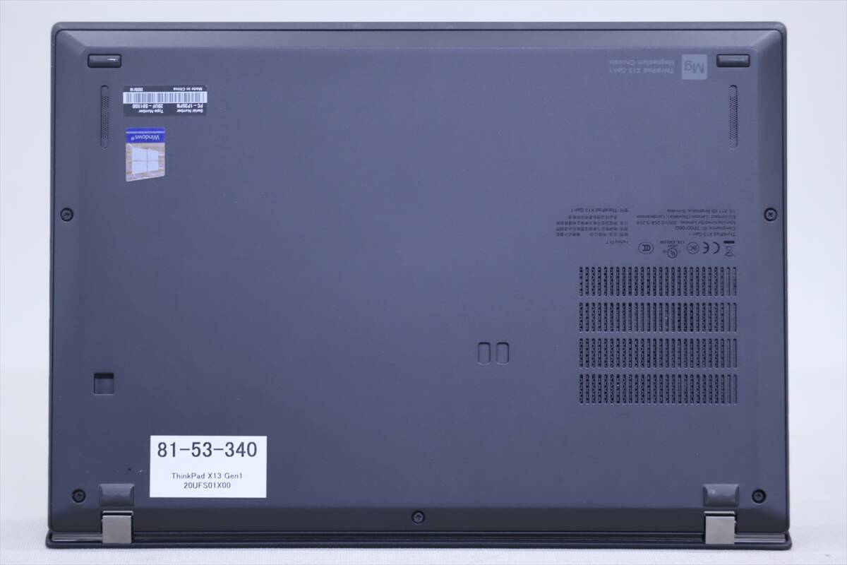 1円～ 2020年モデル バッテリー良好 Office2019 ThinkPad X13 Gen1 Ryzen5 PRO 4650U 6-coa 8G 256G 13.3FHD Win11 BAA評価_画像6