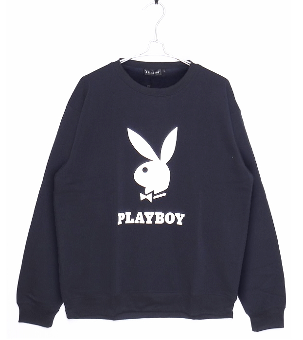 即決■★PLAYBOY/プレイボーイ★■裏起毛トレーナー(ネイビー)SIZE=4L_画像1