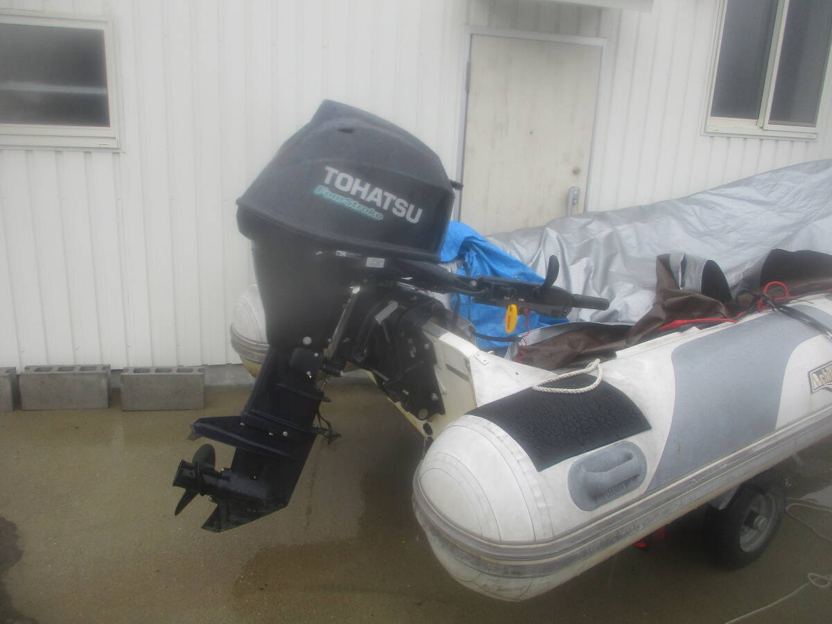 トーハツ３０馬力L 油圧チルト、セル付きバーハンドル　機関良好_画像8