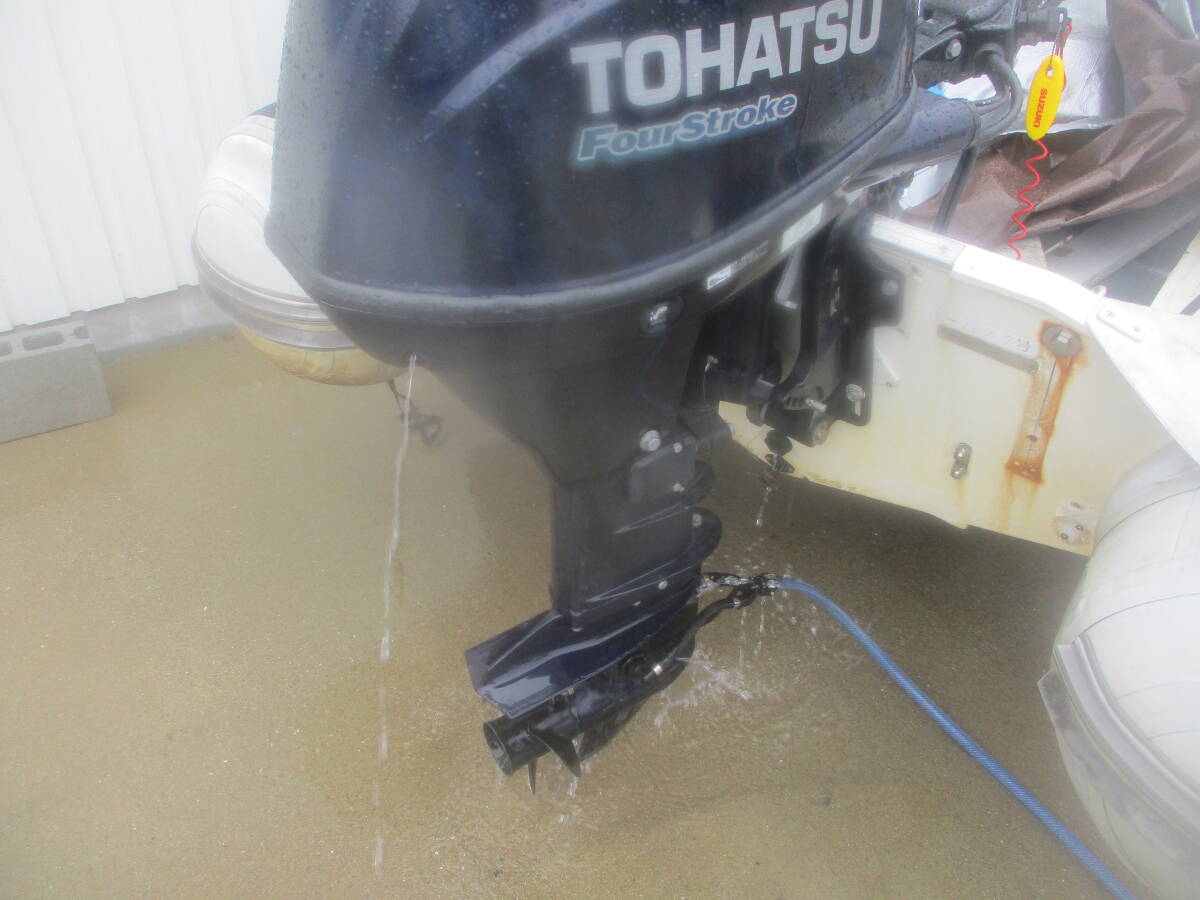 トーハツ３０馬力L 油圧チルト、セル付きバーハンドル　機関良好_画像9