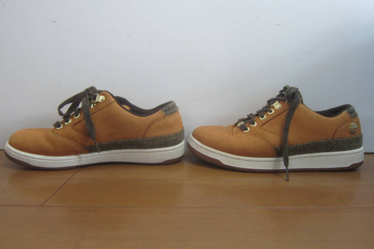 Timberland×Harris Tweed ティンバーランド×ハリスツイード 6441R 10521 靴 シューズ スニーカー サイズ7.5W(25.5㎝位) 茶 O2511B_画像4