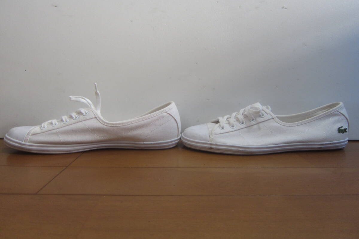 LACOSTE ラコステ 30896 0518 靴 シューズ スニーカー サイズUS8(25㎝位) 白 O2511C_画像4