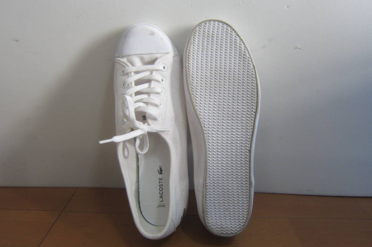 LACOSTE ラコステ 30896 0518 靴 シューズ スニーカー サイズUS8(25㎝位) 白 O2511C_画像2