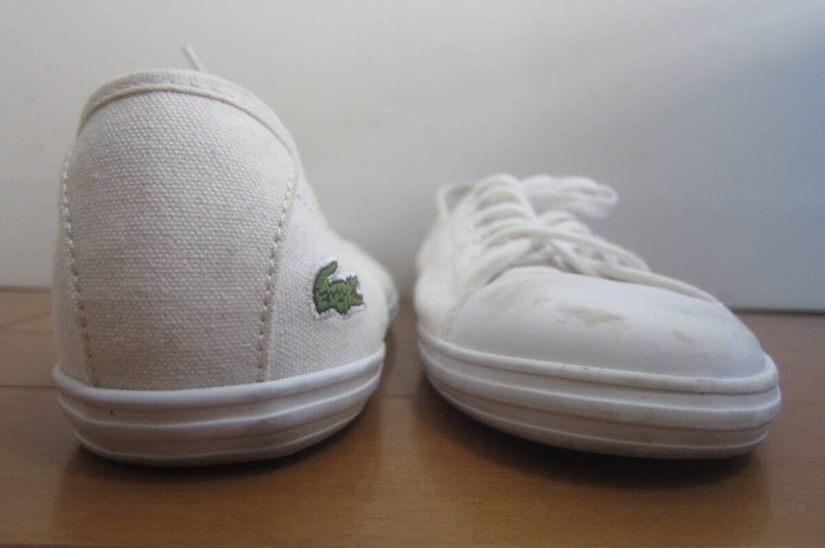 LACOSTE ラコステ 30896 0518 靴 シューズ スニーカー サイズUS8(25㎝位) 白 O2511C_画像3
