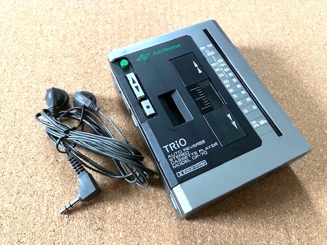 超レア TRIO トリオ CP-70 ステレオカセットプレーヤー 純正イヤホン コレクター向け_画像1