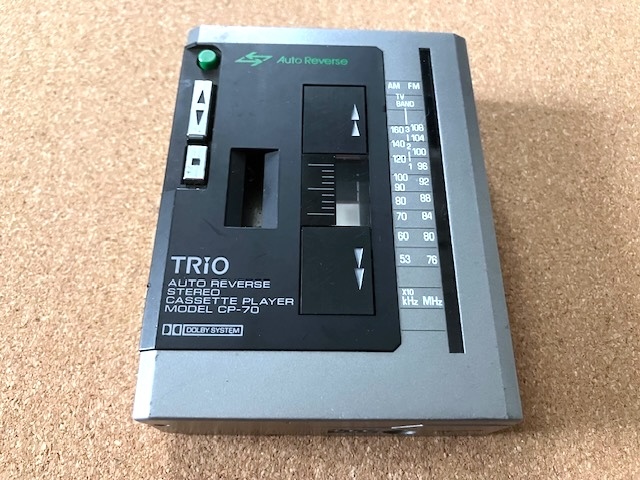 超レア TRIO トリオ CP-70 ステレオカセットプレーヤー 純正イヤホン コレクター向け_画像2