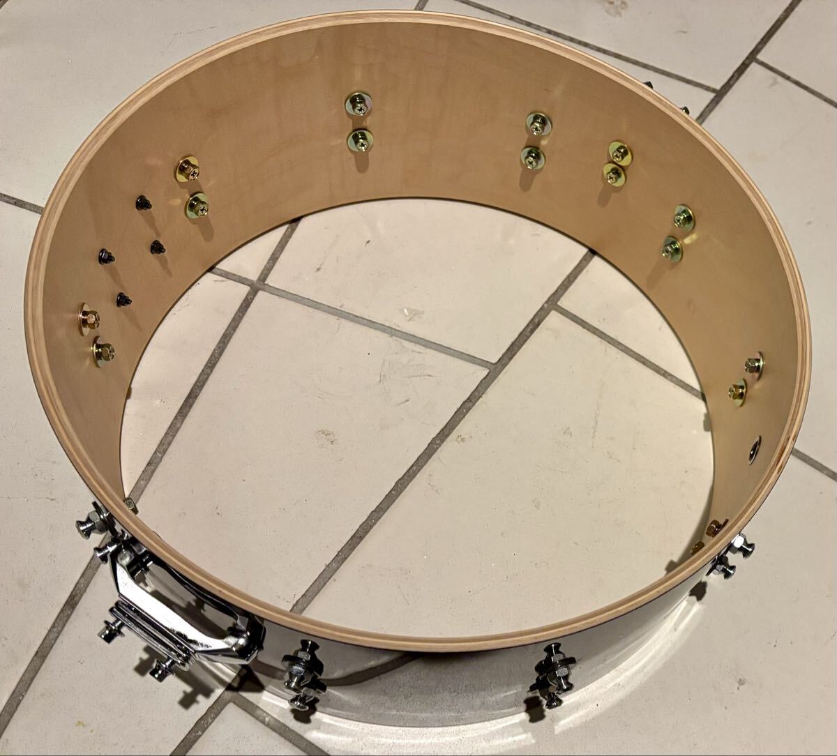 【日本製】YAMAHA Maple Custom Absolute Nouveau メイプルカスタムアブソリュート スネアドラム ASD0545_画像9