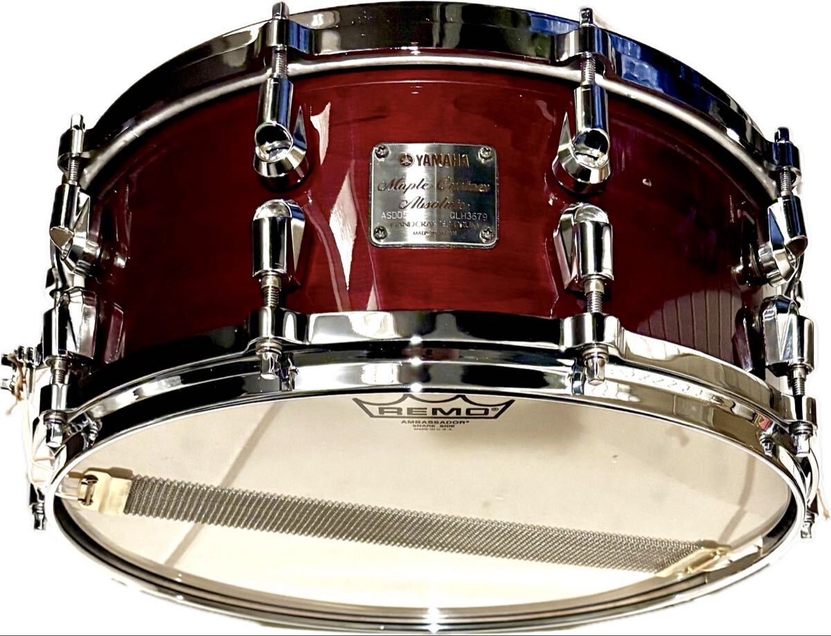 【日本製】YAMAHA Maple Custom Absolute Nouveau メイプルカスタムアブソリュート スネアドラム ASD0545_画像2
