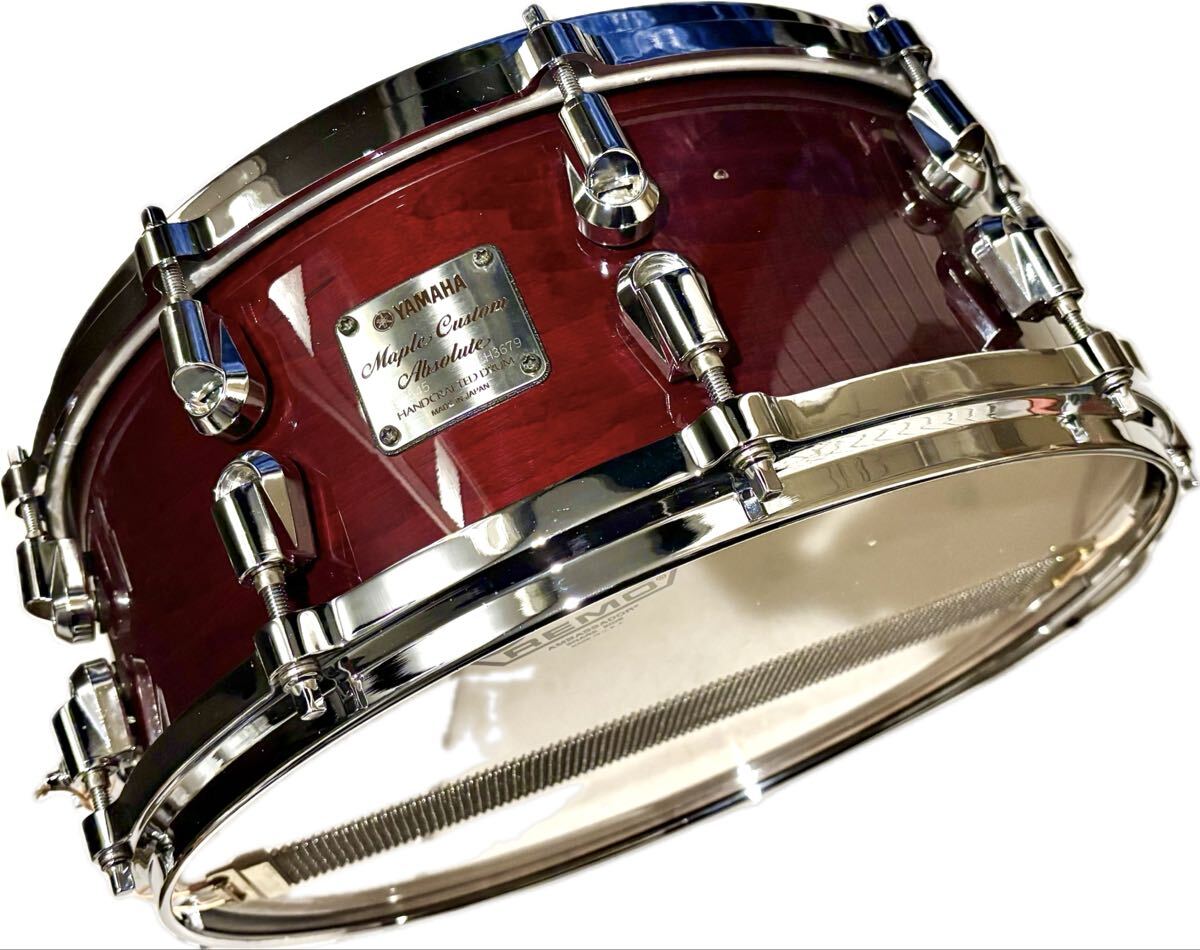 【日本製】YAMAHA Maple Custom Absolute Nouveau メイプルカスタムアブソリュート スネアドラム ASD0545_画像1