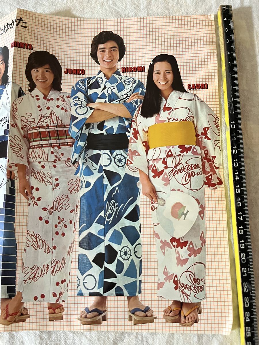 ★ 山口百恵 南沙織 アグネス 桜田淳子 浅田美代子 他 雑誌 付録 切り離し 当時物 ポスター 昭和アイドル レトロ 着物_画像2