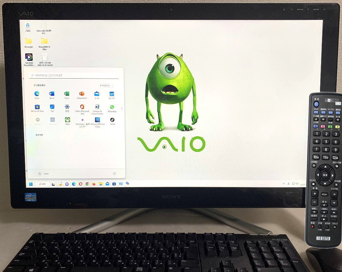 Windows11 pro 25H2/SONY VAIO SVL2412AJ/Core i7/SSD 2TB/メモリ 16GB/地デジ・BS CS USB TVチューナー/Office 2024/3D映像ディスク付_画像4