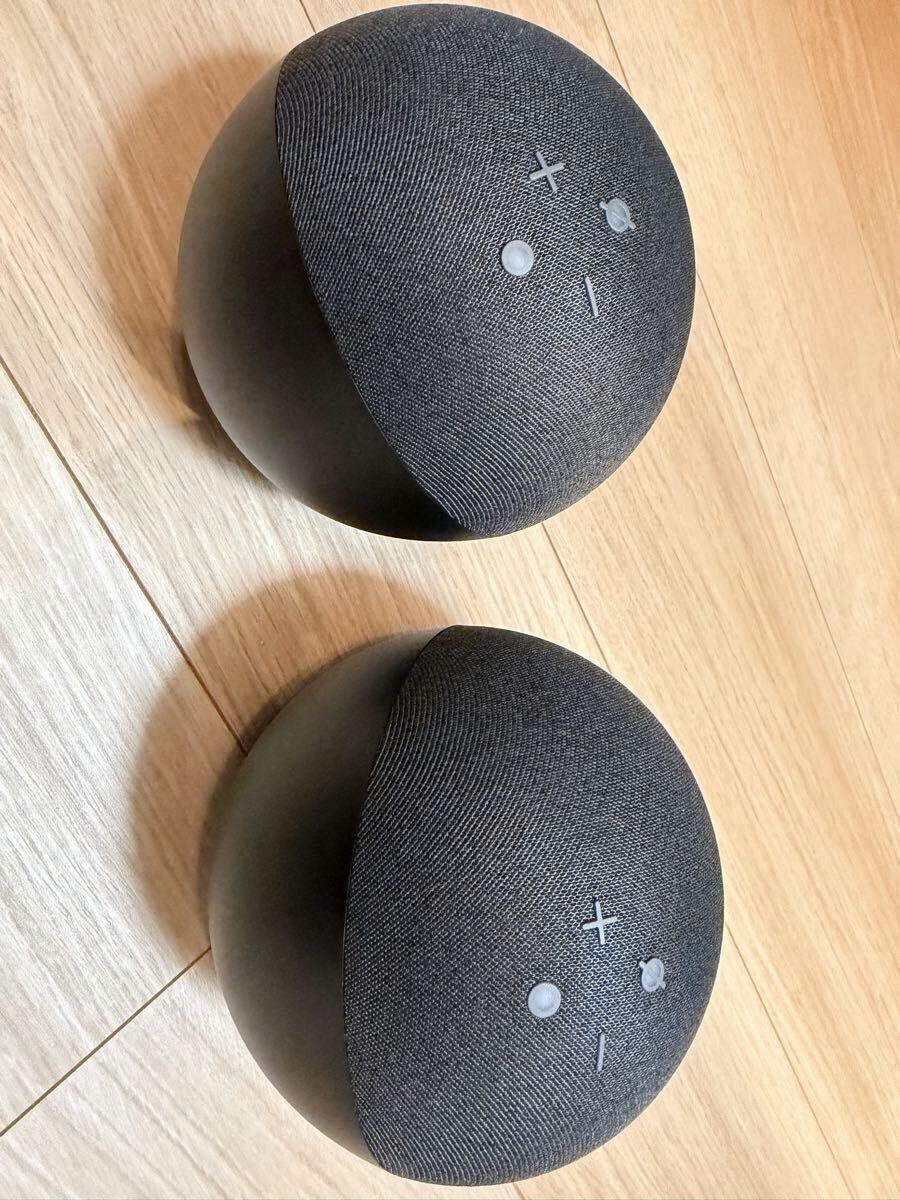Echo (エコー) 第4世代 - スマートスピーカーwith Alexa - プレミアムサウンド チャコール 超美品 Amazon 激レア 2個セット Amazon_画像1