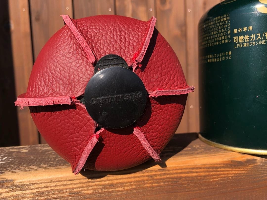 本革製！！中厚革　エンジ色　ガスカートリッジカバー500g OD缶_画像8