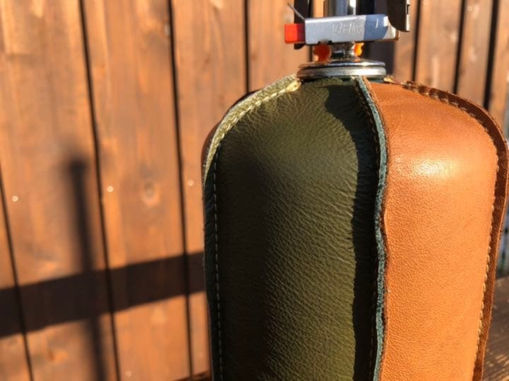 本革製！ガスカートリッジ450/500g用 3色　カバー　ハンドメイド_画像5