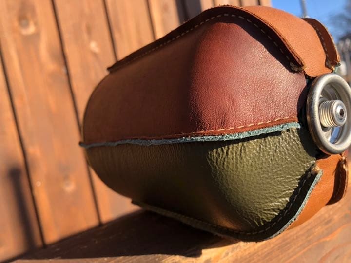 本革製！ガスカートリッジ450/500g用 3色　カバー　ハンドメイド_画像6
