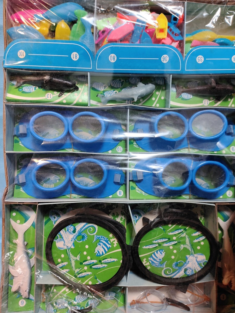 昭和レトロ 1960年代 ヨコタ 水中メガネ当 海底少年マリン サメ ジョーズ 駄菓子屋 駄玩具 _画像3
