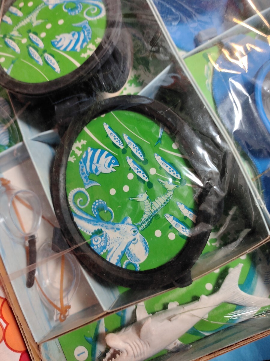 昭和レトロ 1960年代 ヨコタ 水中メガネ当 海底少年マリン サメ ジョーズ 駄菓子屋 駄玩具 _画像6