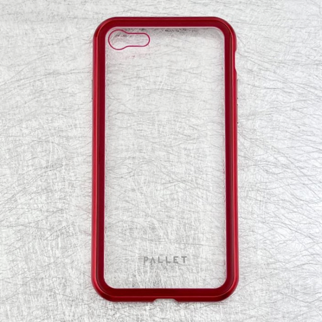 新品 iPhone 7 8 SE2 カバー 保護 ケース クリア レッド 耐衝撃_画像4