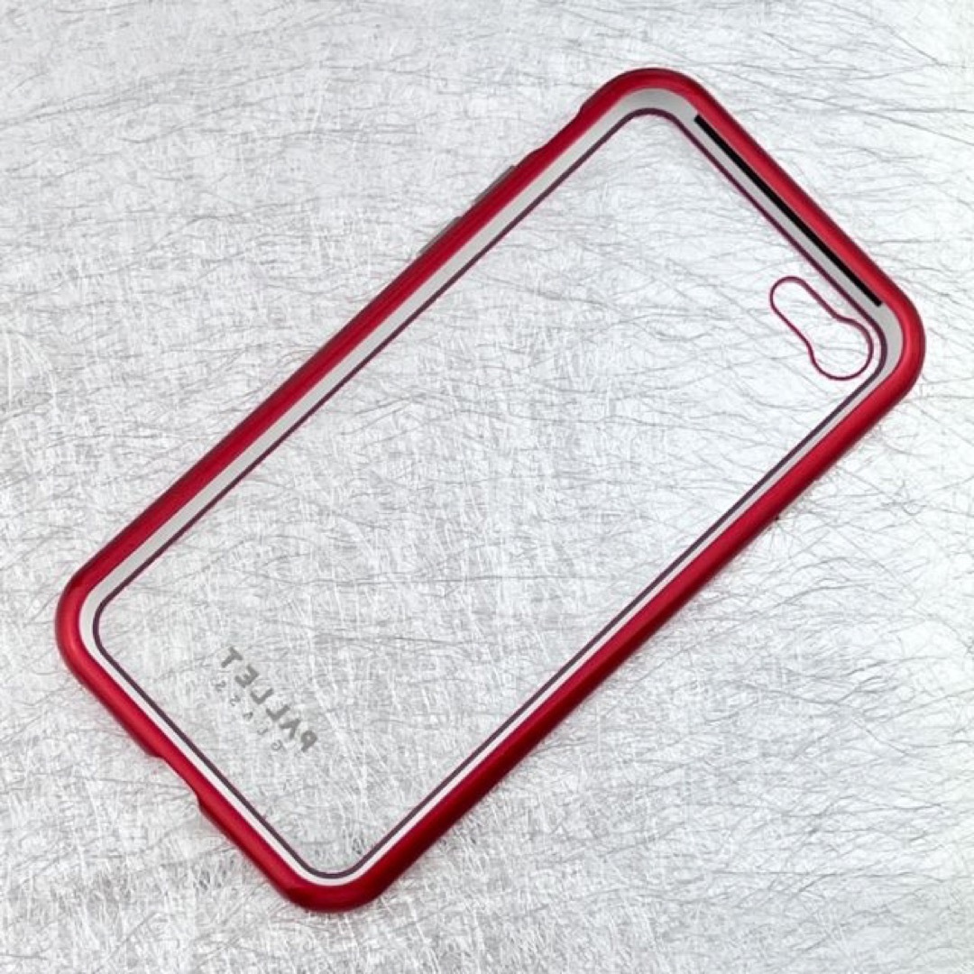 新品 iPhone 7 8 SE2 カバー 保護 ケース クリア レッド 耐衝撃_画像6