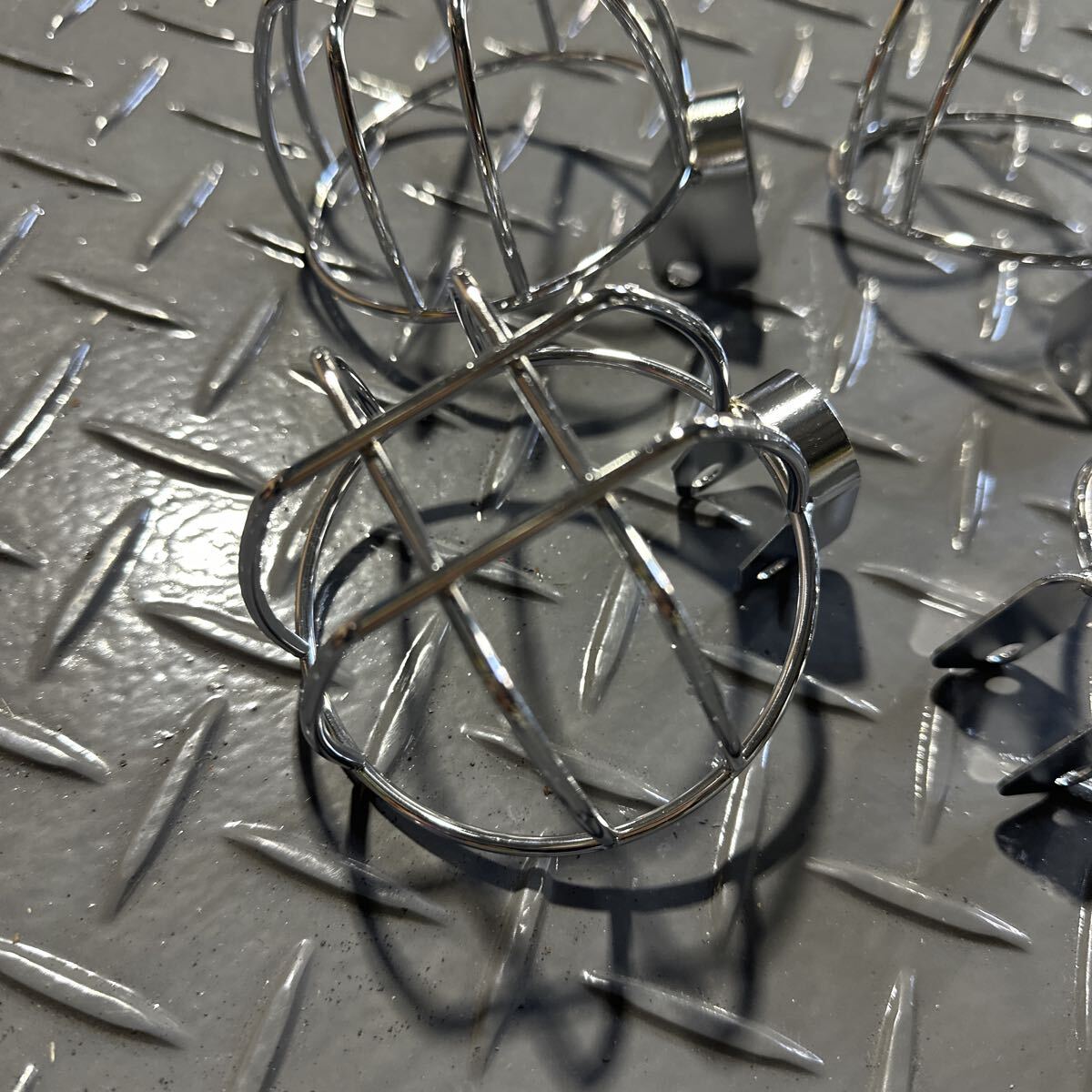 キジマ ウインカーガード レンズガード 木島/kijima/cb750four/k0/砂型/cb400f/gt380/cb400t/cb250t/ホークⅡ/当時物/旧車會/イノウエ_画像2