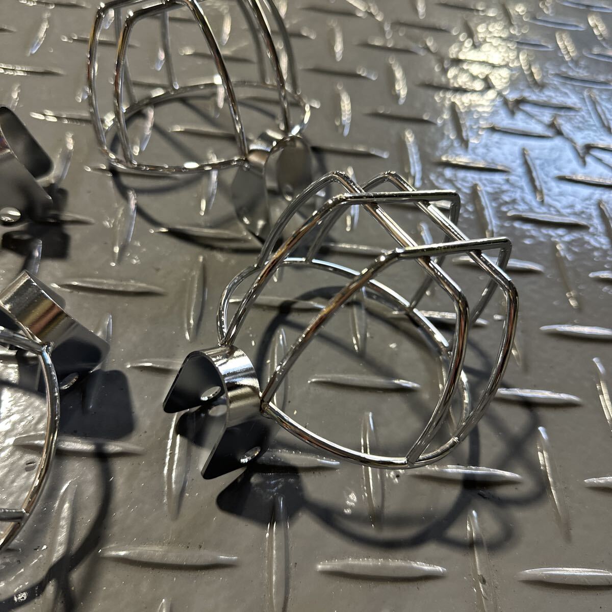 キジマ ウインカーガード レンズガード 木島/kijima/cb750four/k0/砂型/cb400f/gt380/cb400t/cb250t/ホークⅡ/当時物/旧車會/イノウエ_画像3