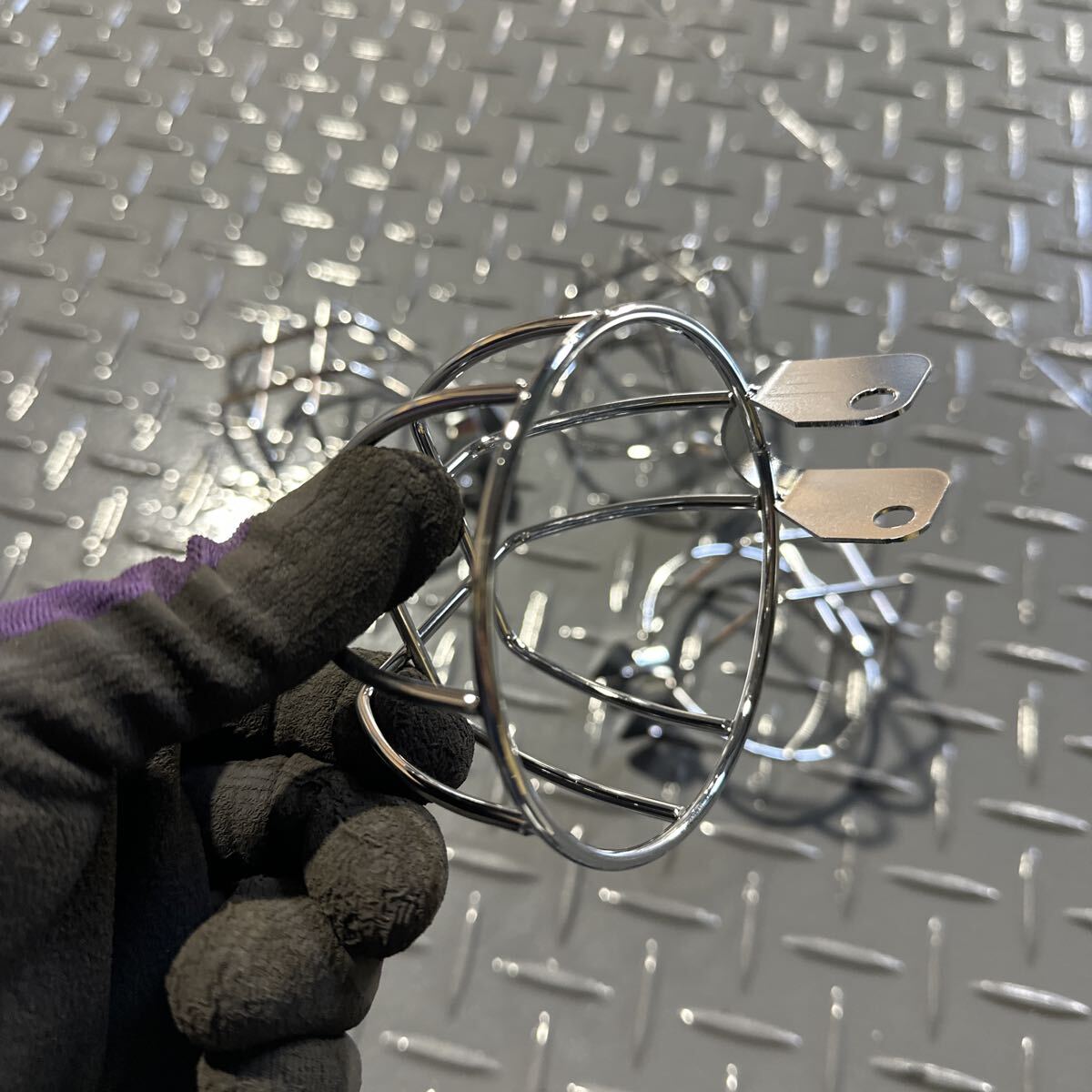 キジマ ウインカーガード レンズガード 木島/kijima/cb750four/k0/砂型/cb400f/gt380/cb400t/cb250t/ホークⅡ/当時物/旧車會/イノウエ_画像4