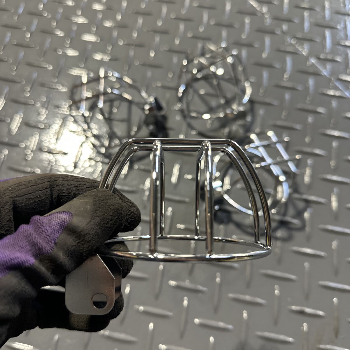 キジマ ウインカーガード レンズガード 木島/kijima/cb750four/k0/砂型/cb400f/gt380/cb400t/cb250t/ホークⅡ/当時物/旧車會/イノウエ_画像5