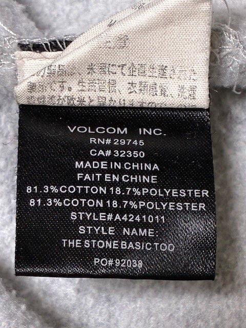 VOLCOM Volcom Stone Zip выше Parker f-ti- обратная сторона ворсистый volcom stone