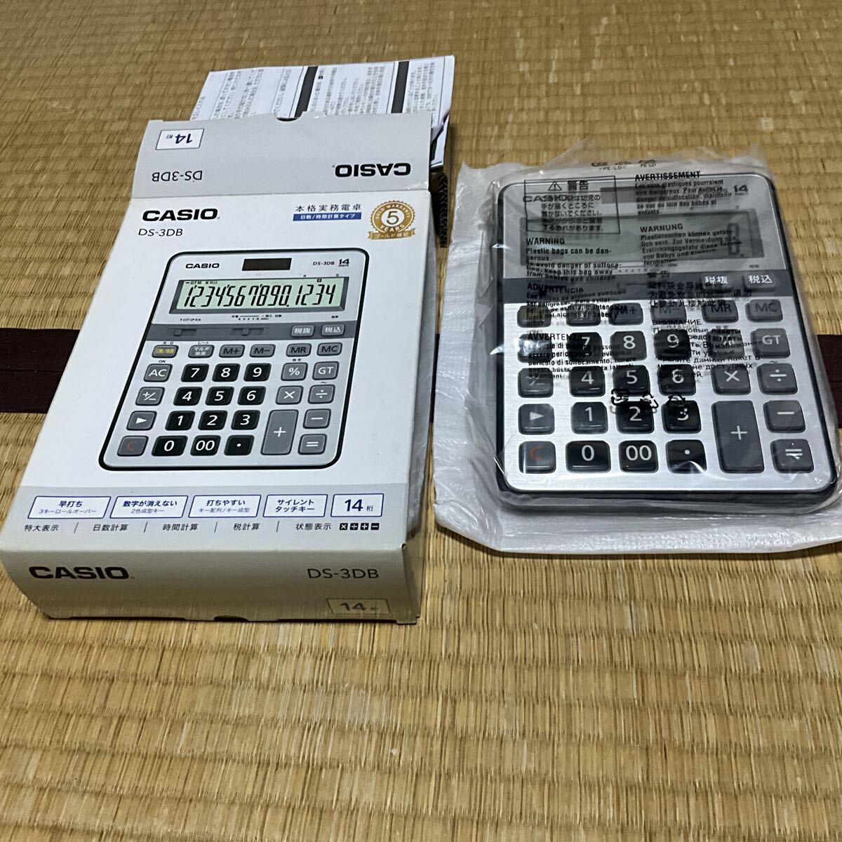 CASIO Casio калькулятор DS-3DB 14 колонка . регистрация учет отчетность 