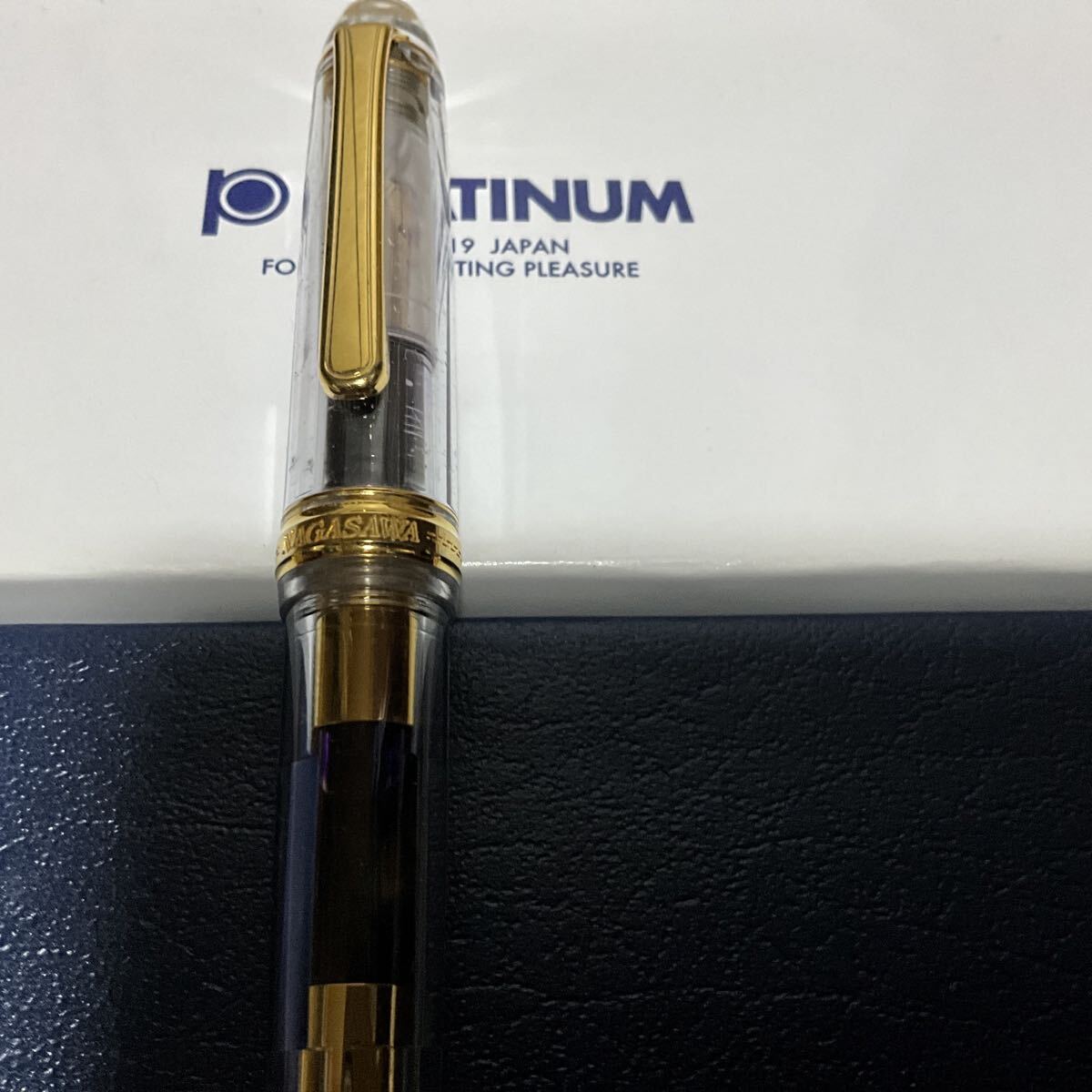 ナガサワ オリジナル プラチナ センチュリー 万年筆 シャイン クリスタル PNB-15000 ゴールド 「センスケ」 中字 M_画像4