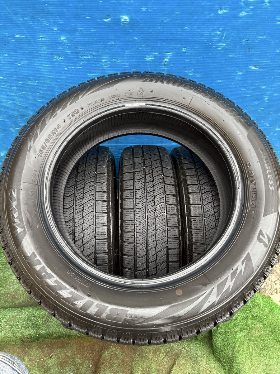 送料無料155/65R14 BRIDGESTONE VRX2 スタッドレス21年製バリミゾスペーシアワゴンRタントムーブN-BOX 冬タイヤ_画像10