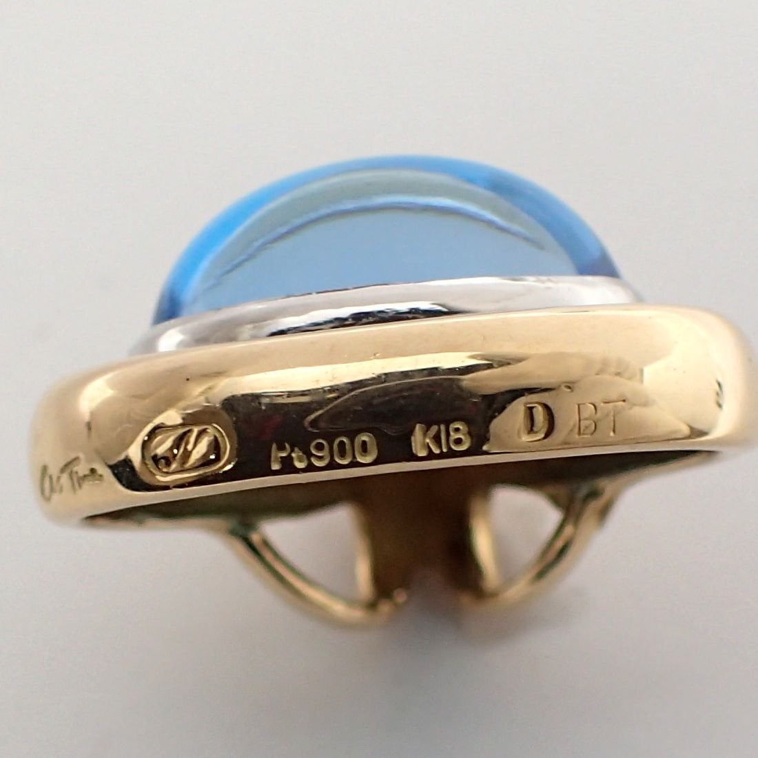 【吉村質店】石川暢子/アズタイムK18ブルートパーズ約9.8ｍｍ×13.3ｍｍダイヤモンド１石ペンダントトップ6.4g_画像8