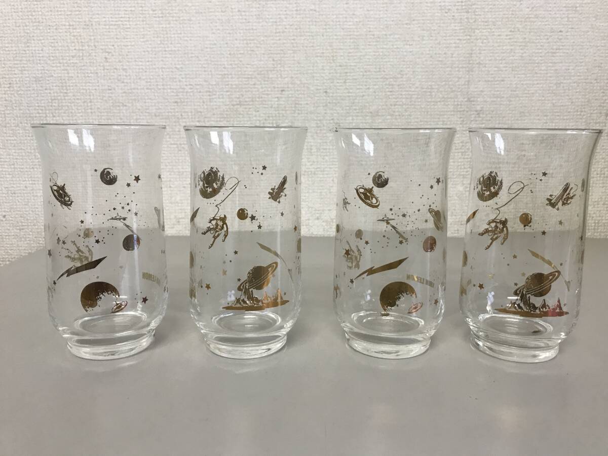 昭和レトロ 宇宙グラス キリンレモン 非売品 2箱/4客 グラス コップ ノベルティ 宇宙 星座 天体観測 レトロ ガラスコップ _画像2