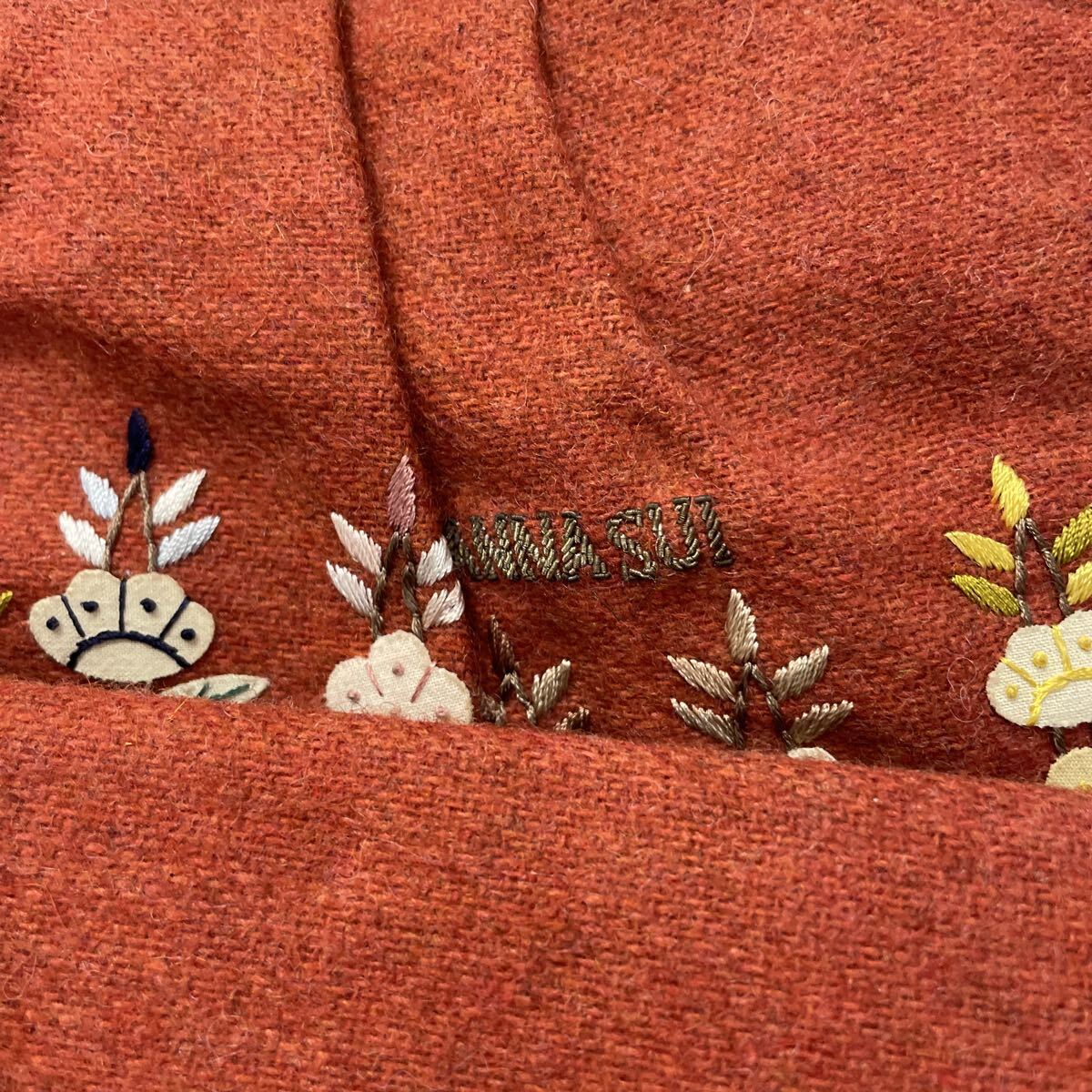 アナスイ　刺繍バッグ　オレンジ　未使用_画像5