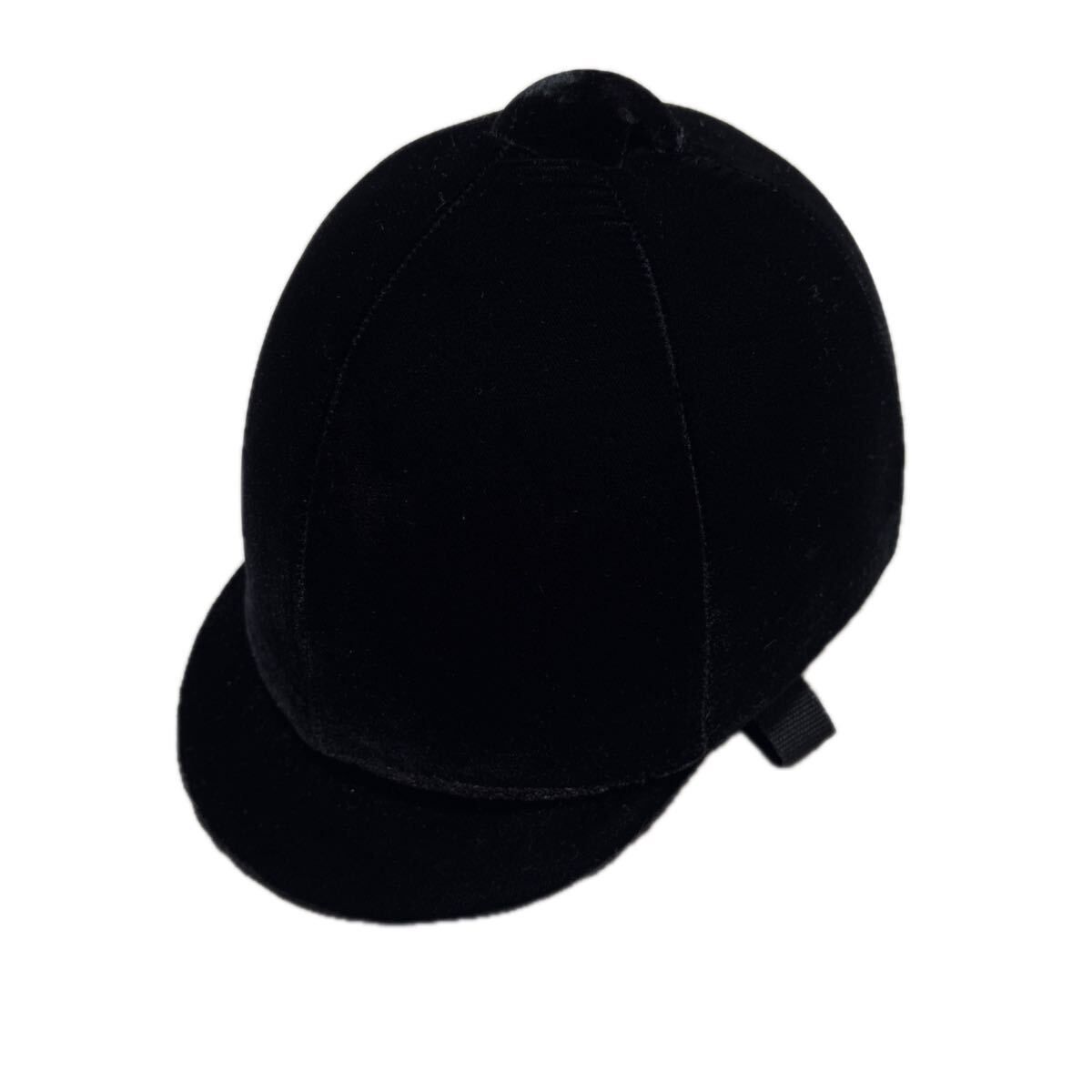 乗馬用ヘルメット ブラック ヘルメット　57cm 上質　ベロア_画像1