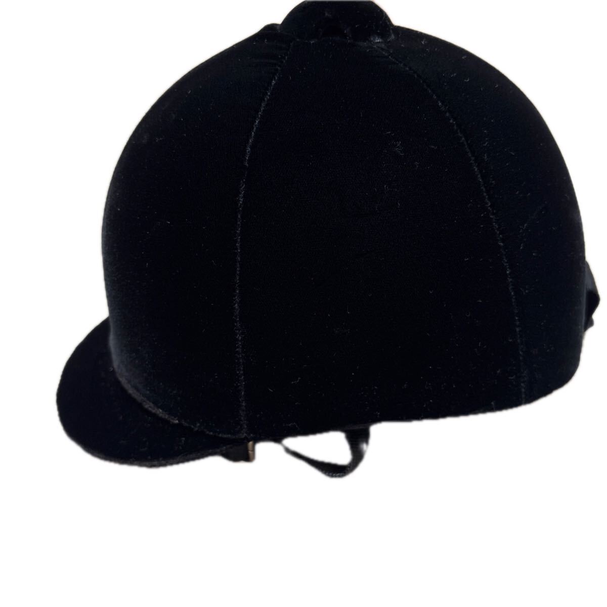 乗馬用ヘルメット ブラック ヘルメット　57cm 上質　ベロア_画像2