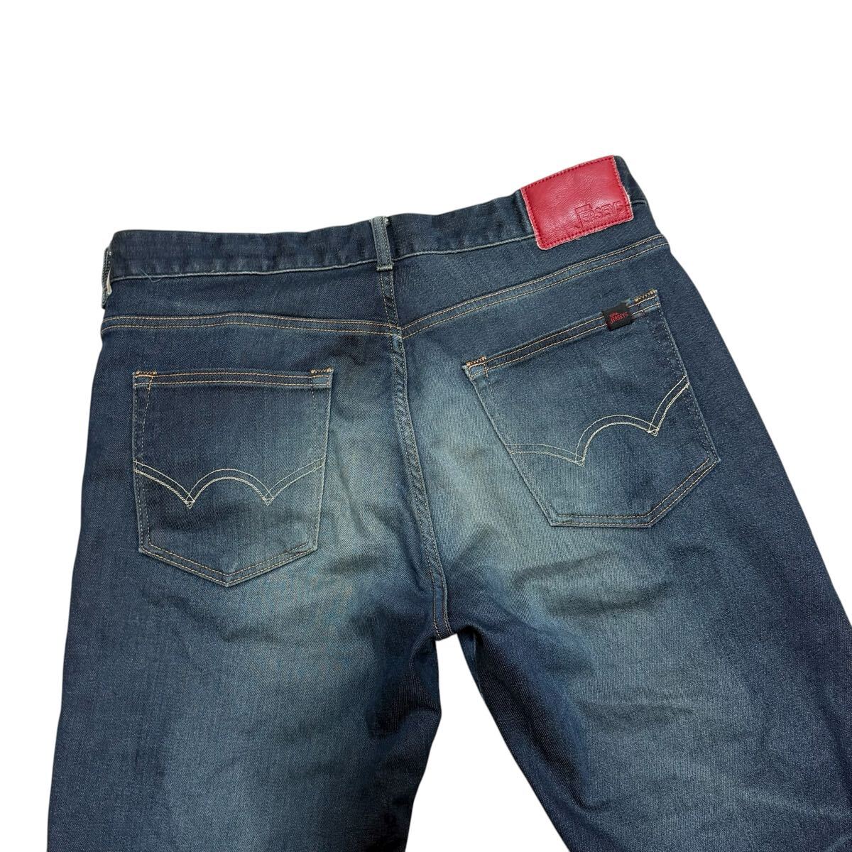 漢の1着 エドウィン EDWIN JERSEYS ジャージーズ ER03 W36 XL ストレート メンズ ジーパン デニム ストレッチデニム 日本製 ユーズド加工_画像1