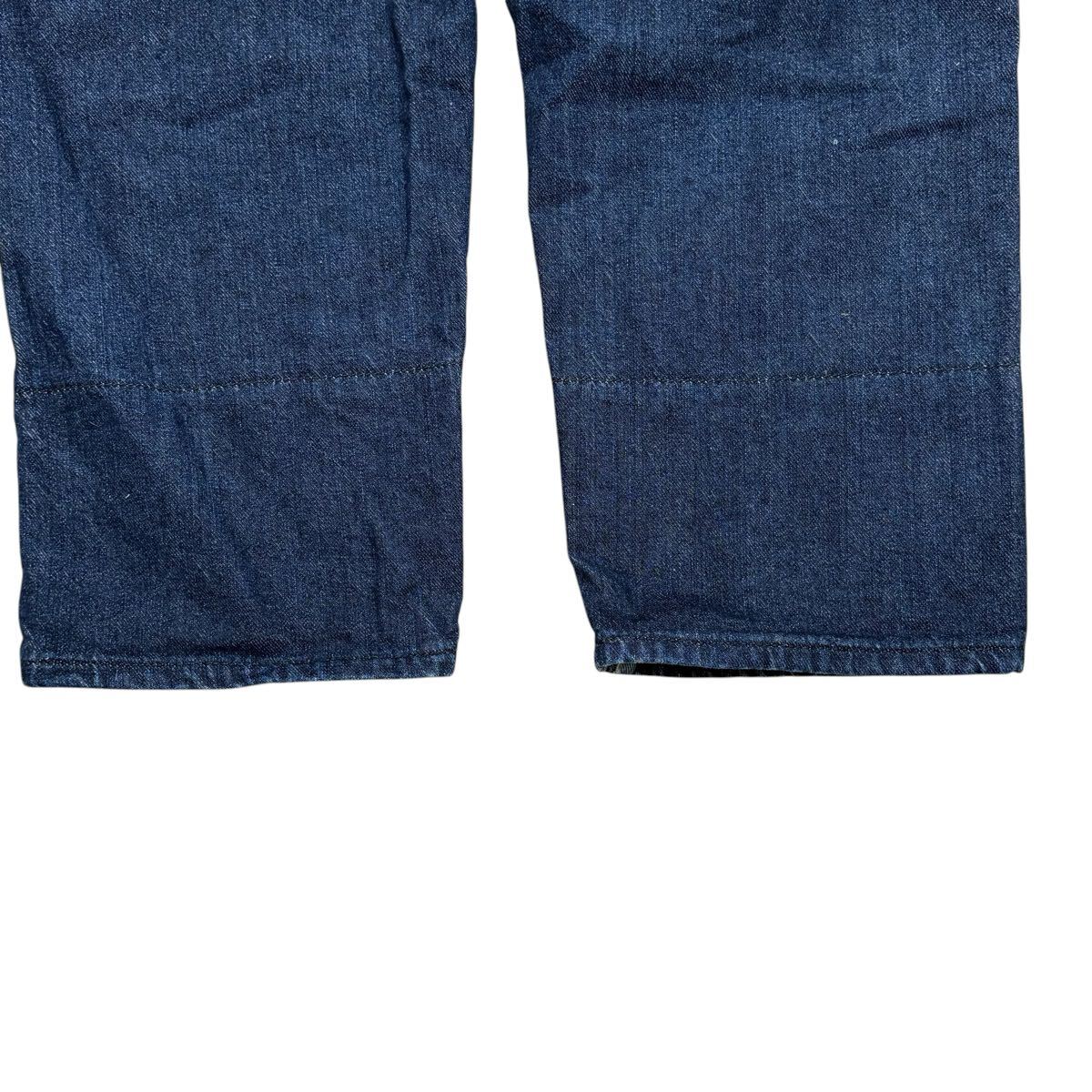 Lee ペインターパンツ チェーンステッチ 濃紺 テーパード ヒッコリーストライプ　裏地 _画像7