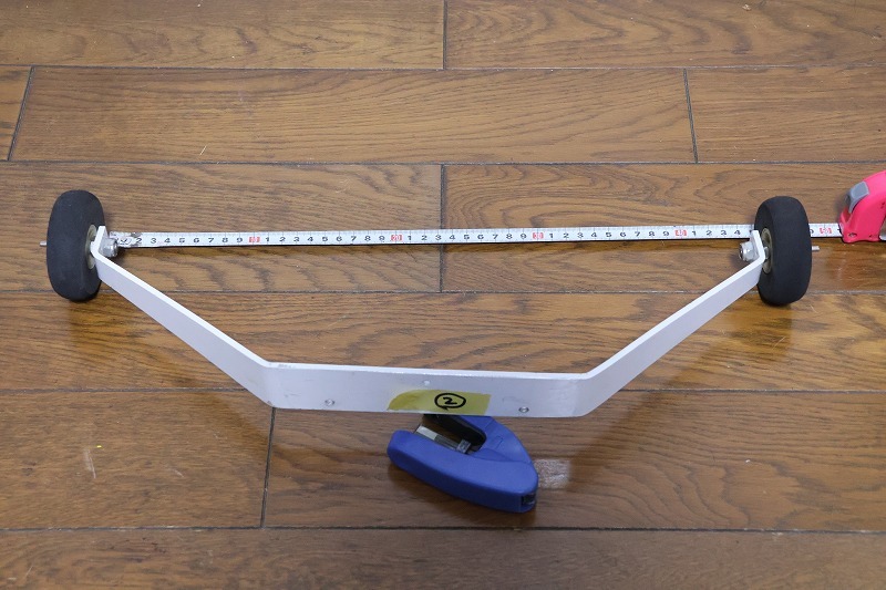 ②アルミ脚　横幅約440㎜　厚み4㎜　120サイズ用～_画像1