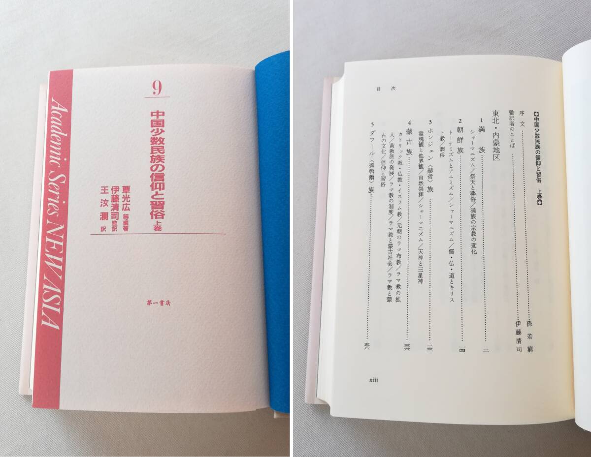 Ａこ　中国少数民族の信仰と習俗　上・下巻　2冊　1993年　伊藤清司監訳　覃光広等編著　林雅子訳　第一書房　NEW ASIA 9・10_画像10