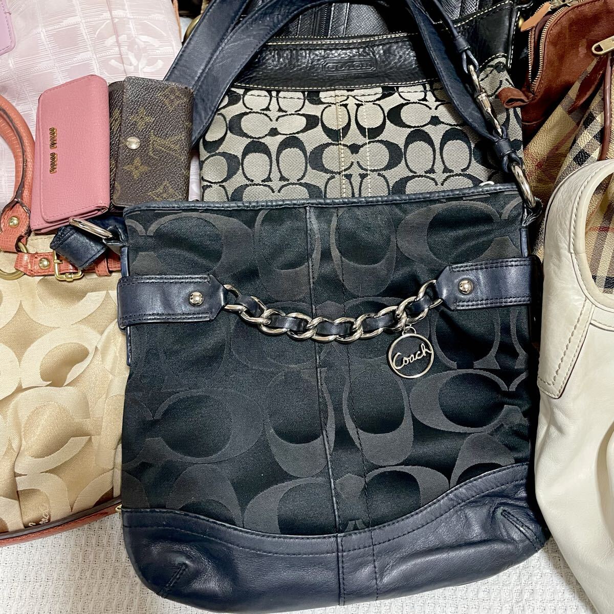 1円〜コーチ COACH バーバリー シャネル ルイヴィトン ミュウミュウ ロンシャン 他 ワンショルダーバッグ 小物 ブランド まとめ 24点 y2k _画像3