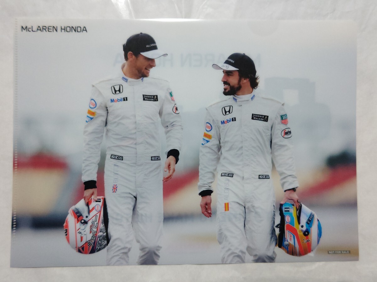 ジェンソン・バトン フェルナンド・アロンソ クリアファイル F1日本グランプリ マクラーレン・ホンダ_画像1