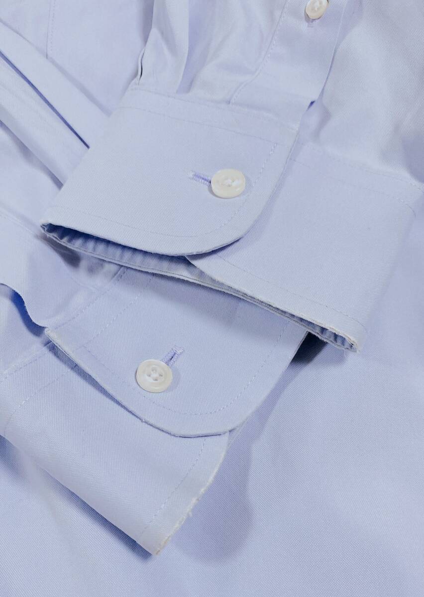 年末特価 ROUNDTREE&YORKE ライトブルー 長袖レギュラーカラーシャツ 16 L (US-FIT) US輸入本場古着 PVB-219_画像7