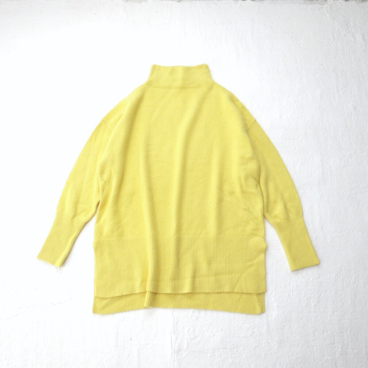 美品*ADAM ET ROPE|ふんわりフォックスファー♪イエローニット(アダム エ ロペ)_画像4