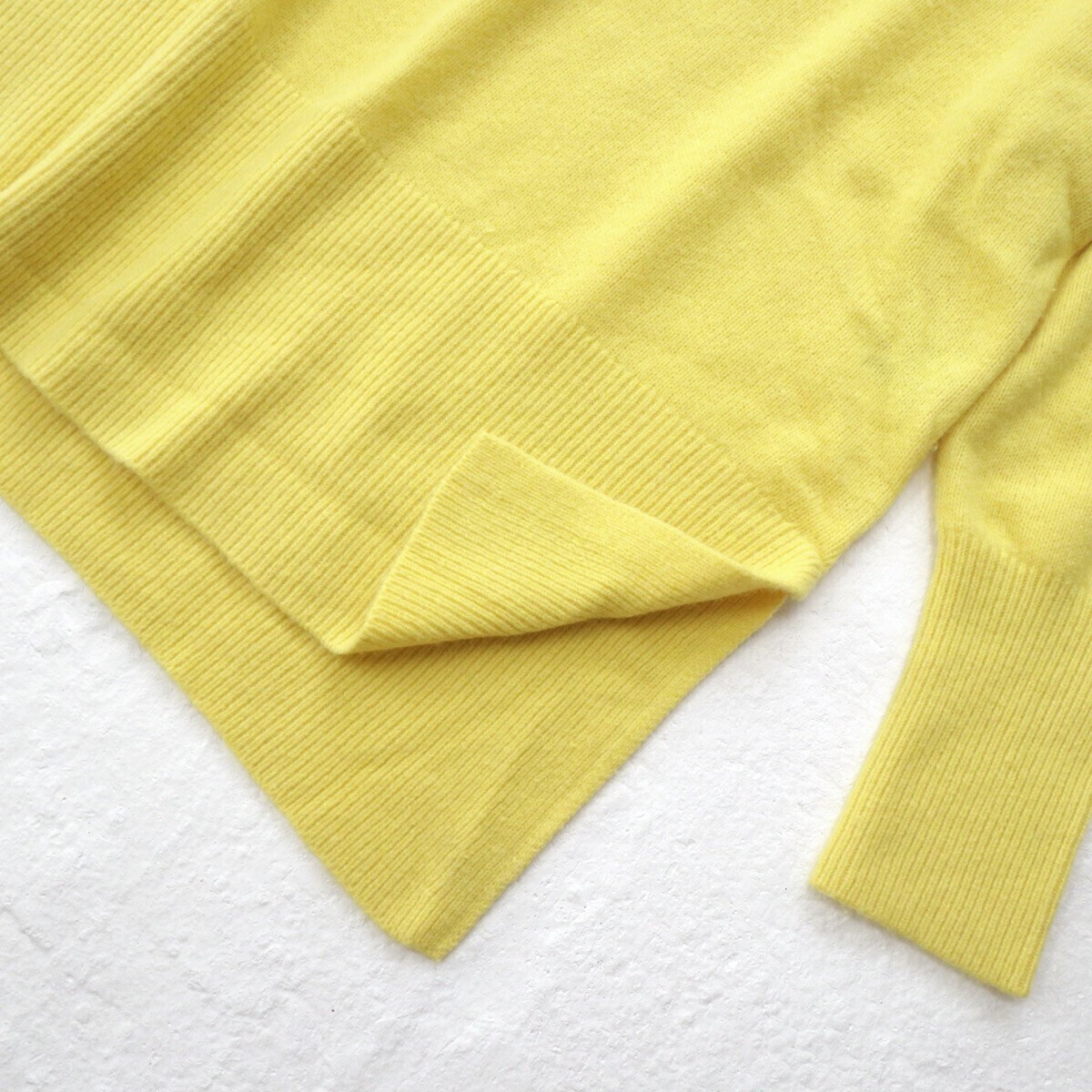 美品*ADAM ET ROPE|ふんわりフォックスファー♪イエローニット(アダム エ ロペ)_画像6