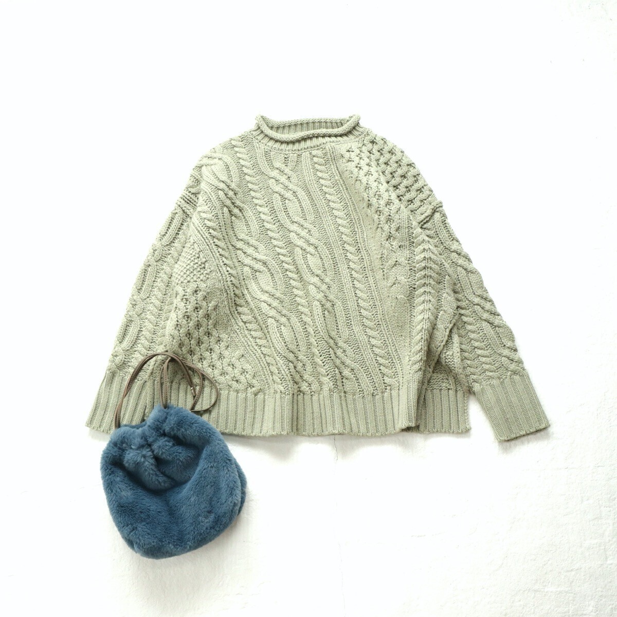 【送料無料】 美品*1.3万 ADAM ET ROPE｜ケーブル編み♪アランニット（アダム エ ロペ）_画像3